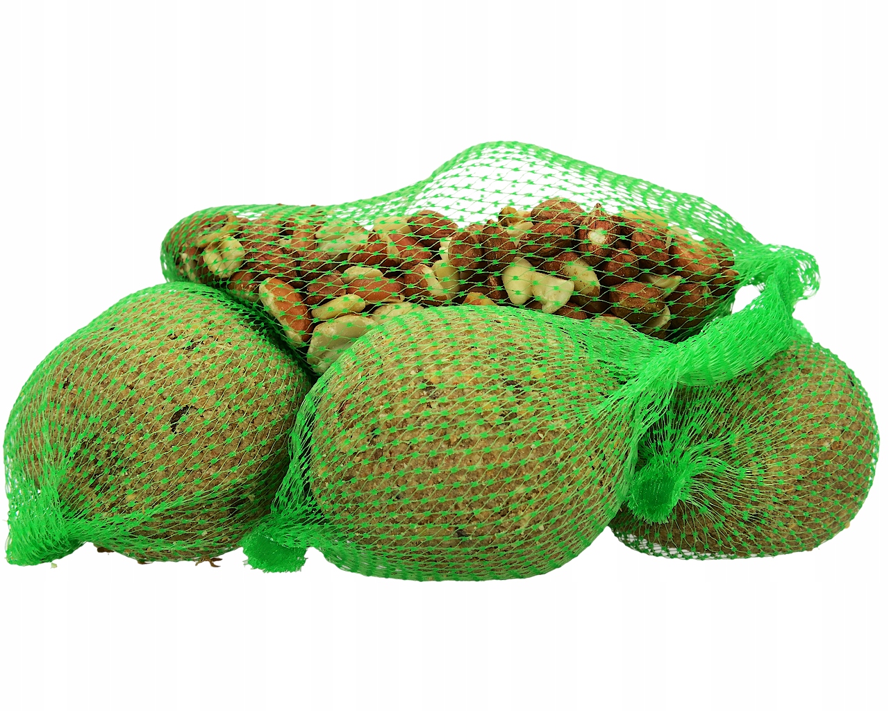 ŁAŃCUCH POKARMOWY KARMA POKARM KULA ORZECHY PSZENICA DLA PTAKÓW NA ZIMĘ