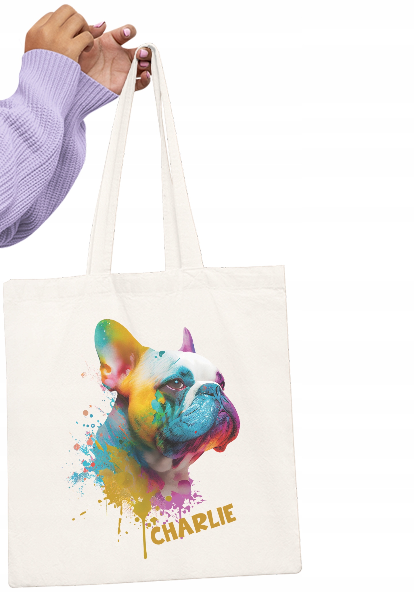 TORBA PIES BULDOG FRANCUSKI EFEKT 3D IMIE Marka inna