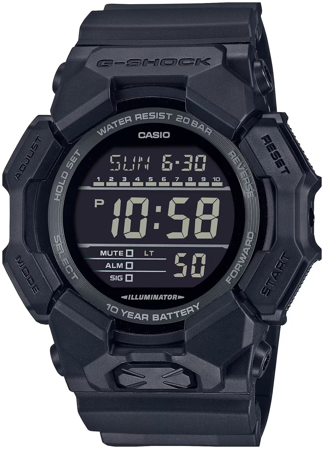 Černé Sportovní Vodotěsné Hodinky Casio G-shock GD-010-1A1 200 M