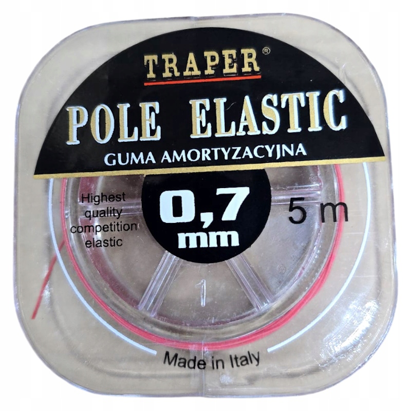 Amortyzator Guma Do Tyczki Bata Traper Pole Elastic Różowa 0.7mm 5m