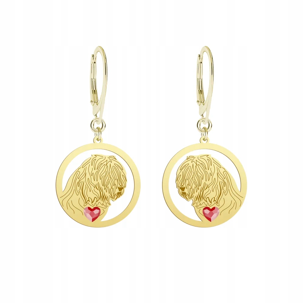 Náušnice Zlaté s psem Rumunský ovčák Mioritic 925 Šperky Gravírování