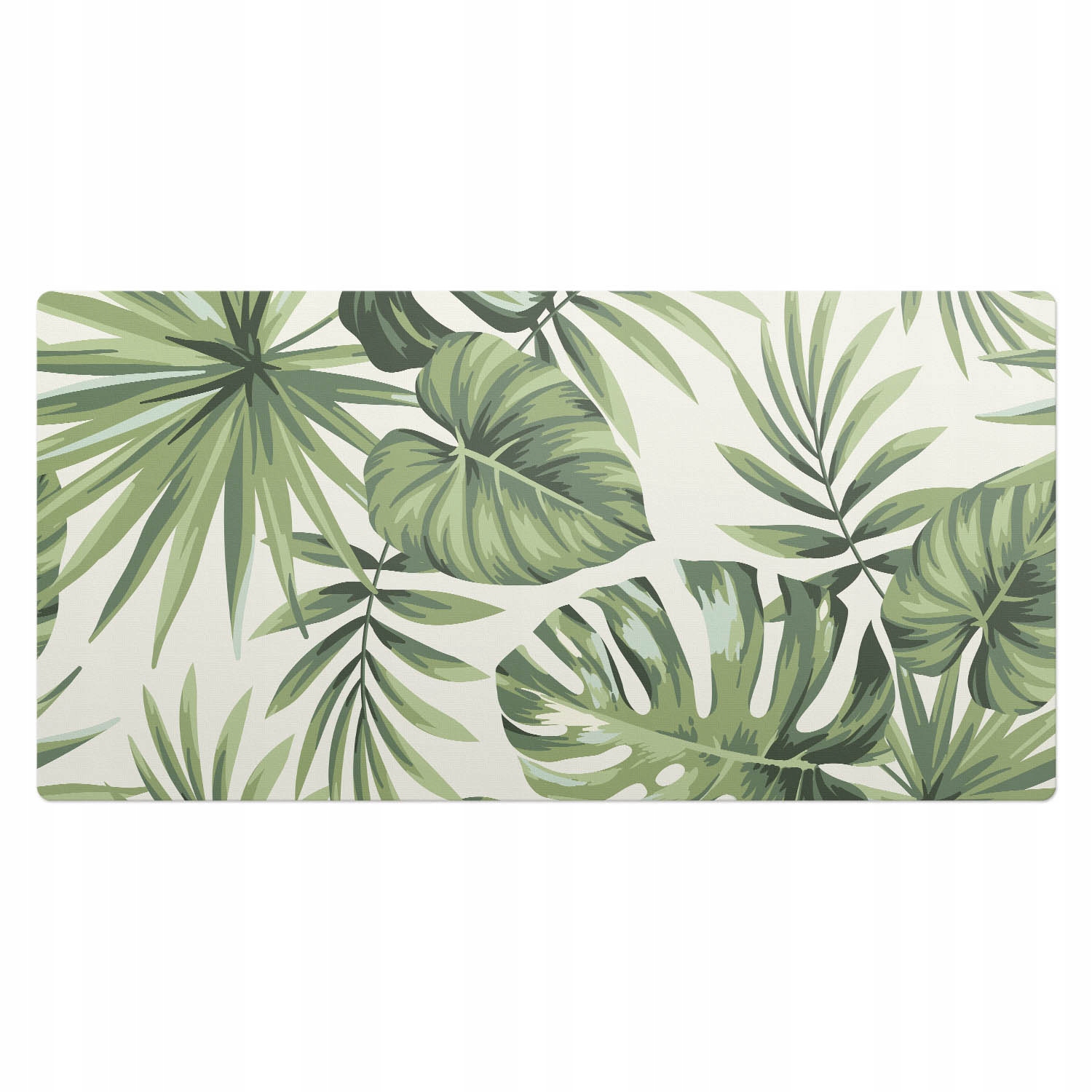Moderní podložka na pracovní desku do pracovny Vzor s tropickými listy 100 x 50 cm