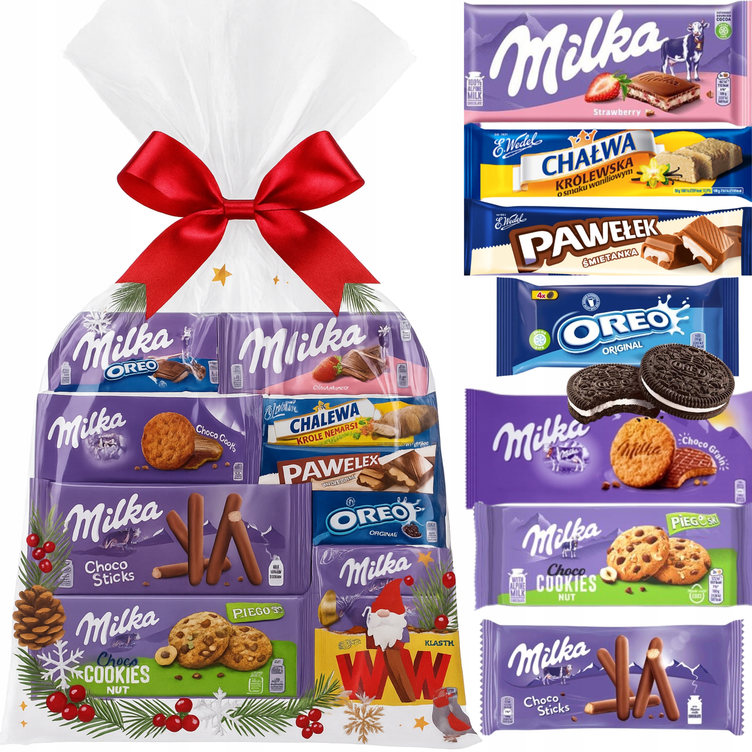 Zestaw Czekolada Milka Wedel Słodycze Urodziny Komunię Urodziny