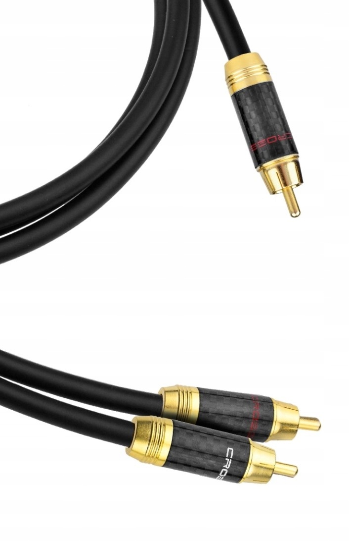 Kabel audio AC110 cinch Klotz 1RCA 2RCA typu Y przewód do subwoofera 3m