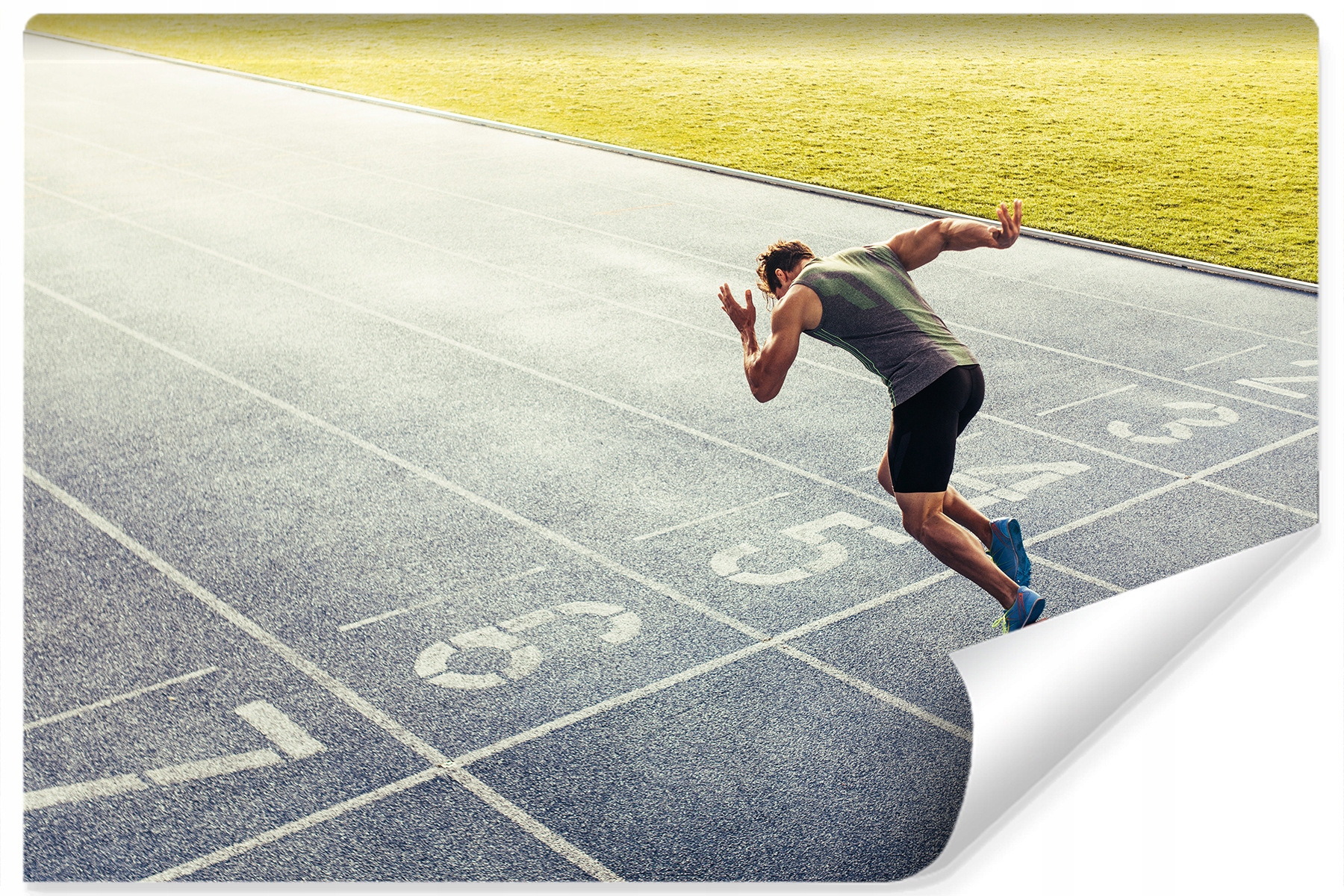 Fototapeta Běh Sprinter Stadion 3D efekt 135x90
