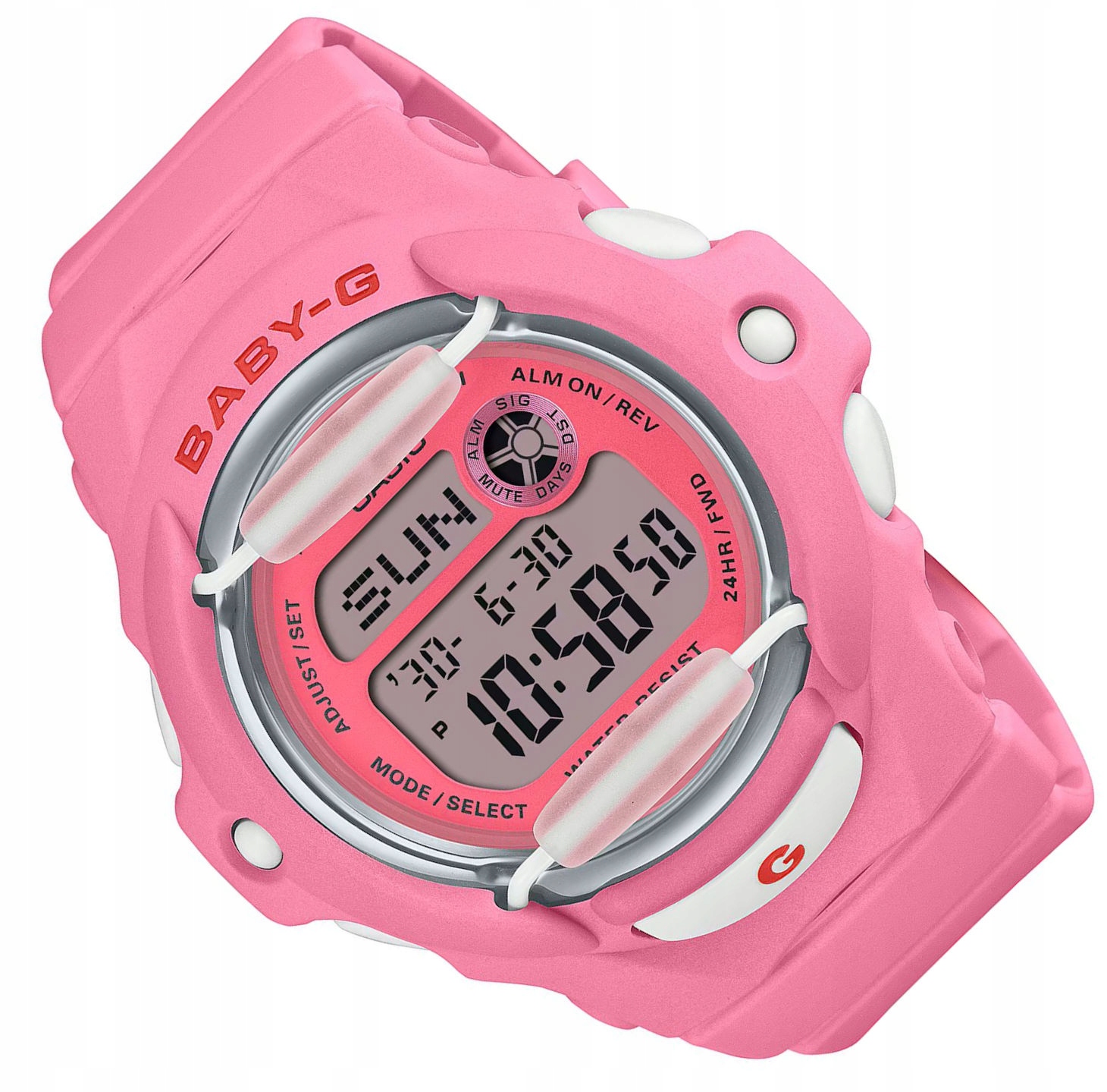 Růžové Dámské Sportovní Barevné Hodinky Casio Baby-g BG-169CH -4ER Databank