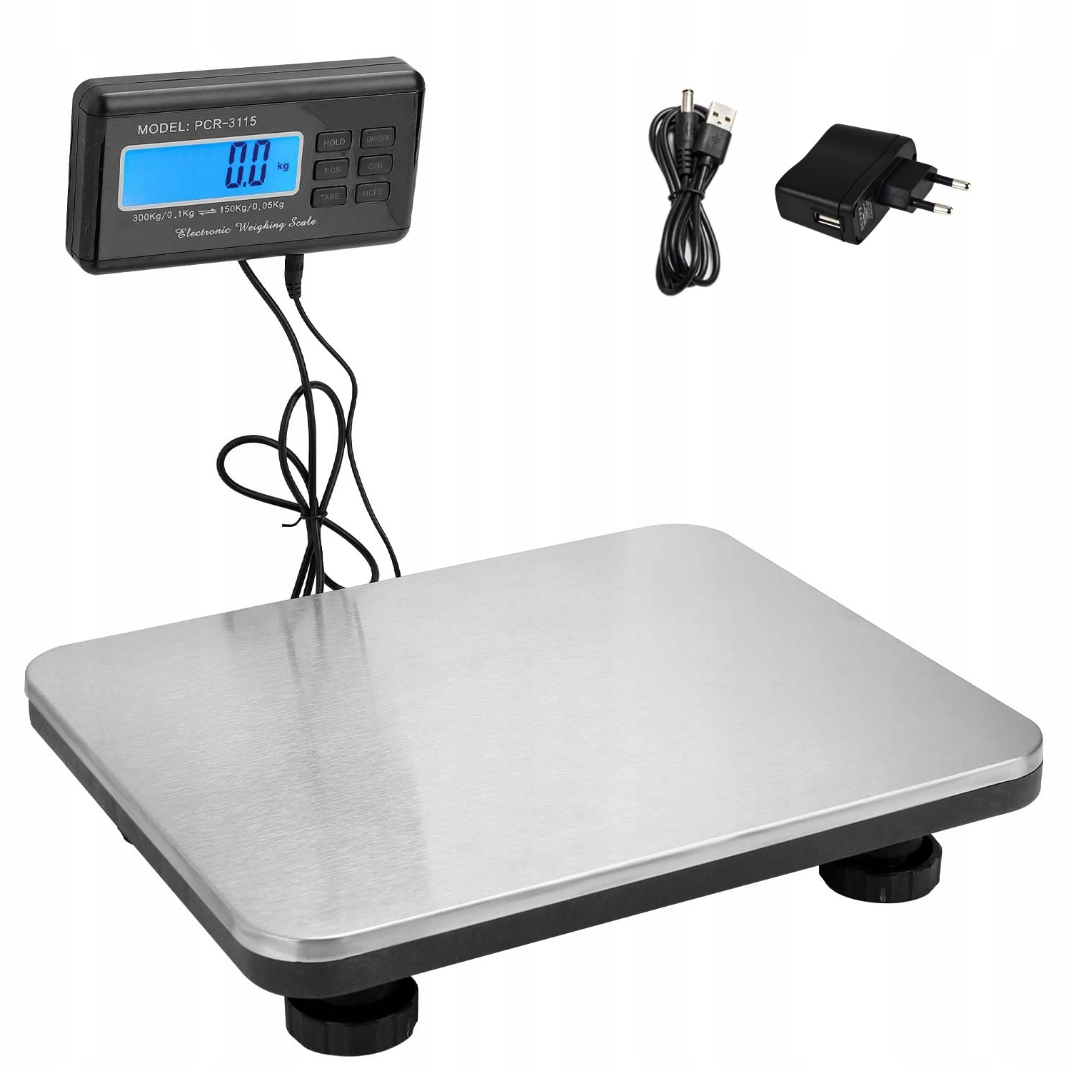 LCD Průmyslová Skladová Váha Pro Obchody, Elektronická Plošinová, 300 Kg