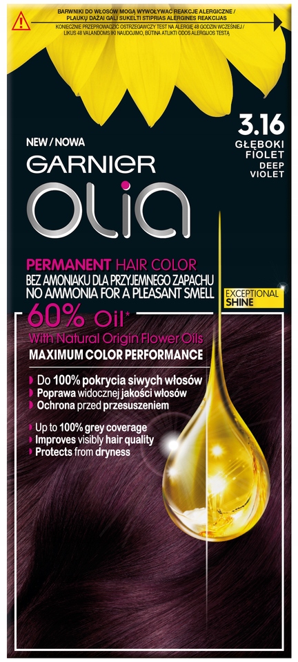 

Garnier Olia Farba do włosów 3.16 Głęboki Fiolet