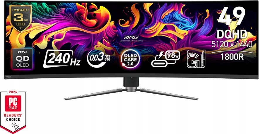 Monitor Msi Mpg 491CQPX Qd Oled 5120 x 1440 240 Hz