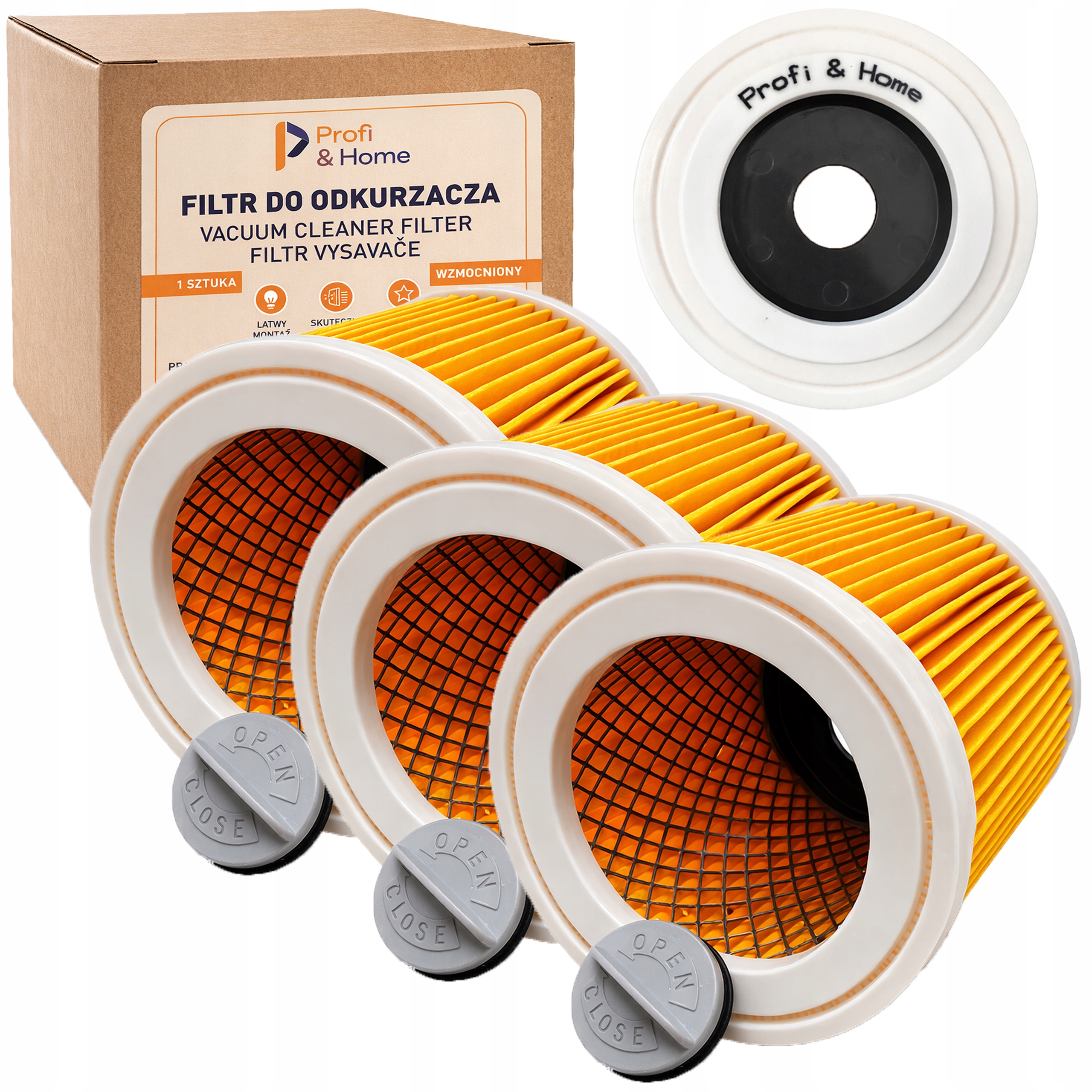 3x Filtr Wzmocniony Do Karcher MV2 MV3 WD2 WD3 SE4001 WD2 Plus KWD3 V17 V15