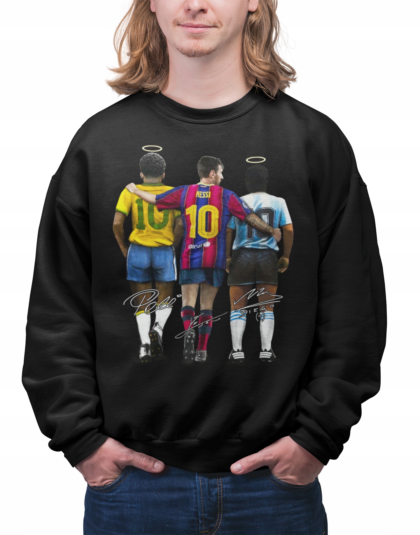 Mikina Fotbal Pele Messi Maradona