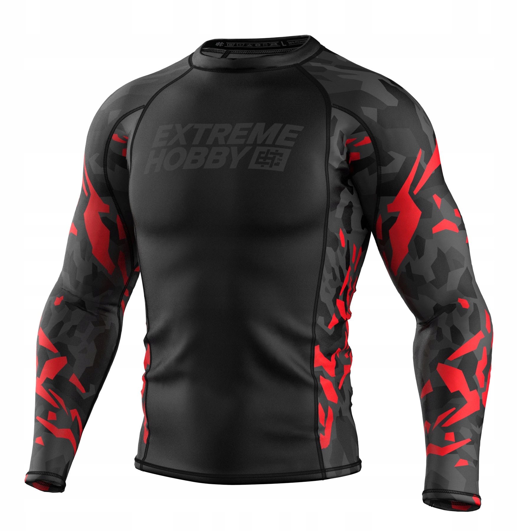 Rashguard Extreme Hobby Black Panther L Červený Sportovní pánské oblečení