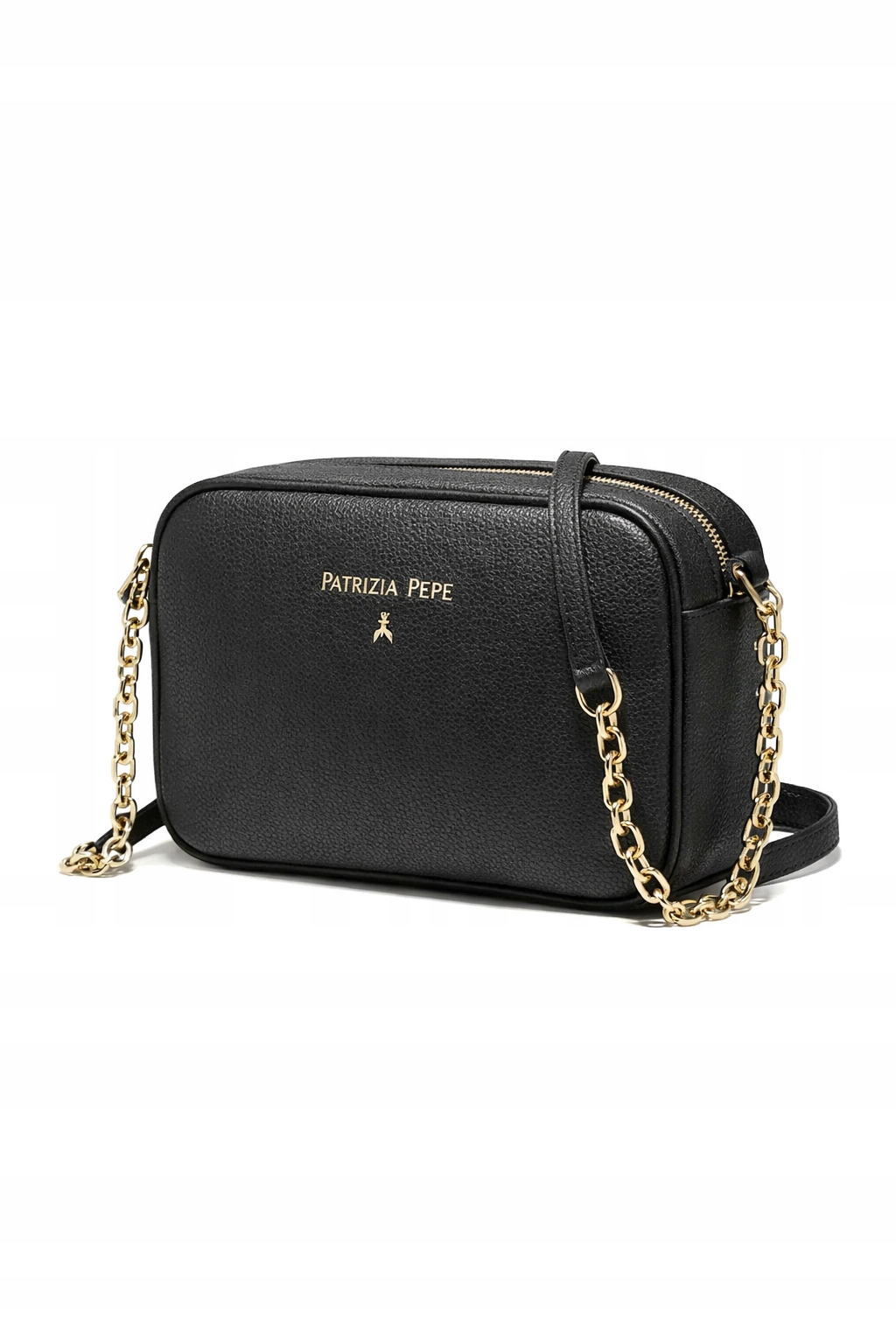 Patrizia Pepe Černá Psaníčko S Koženým Řetízkem 19,5x13,5x5 I3A