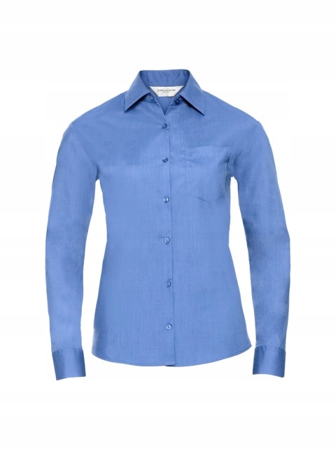 Dámská košile s dlouhým rukávem Russell Corporate Blue 3XL