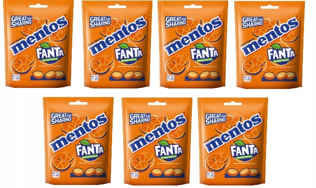 Levně 7x 160g bonbóny Mentos Fanta příchuť Karton