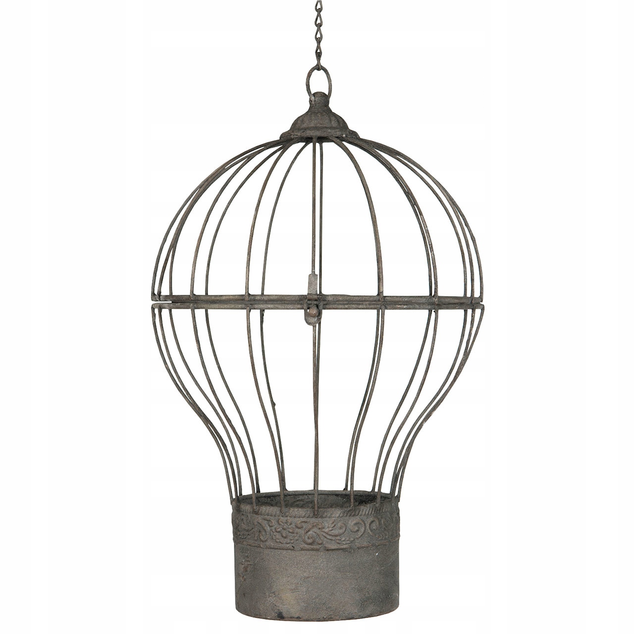 Květník Klatka Balon stárnoucí černý na převislé rostliny výška 43cm