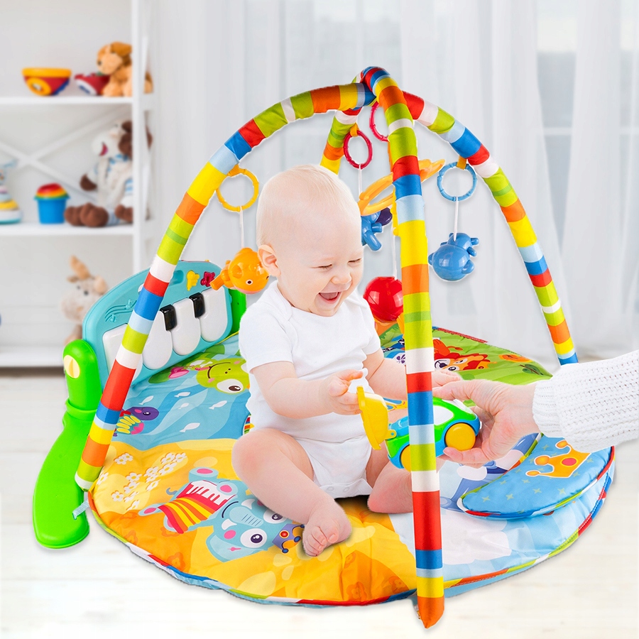 MATA EDUKACYJNA DLA NIEMOWLĄT DUŻA INTERAKTYWNA Z PIANINKIEM GRZECHOTKAMI Kod producenta Z750