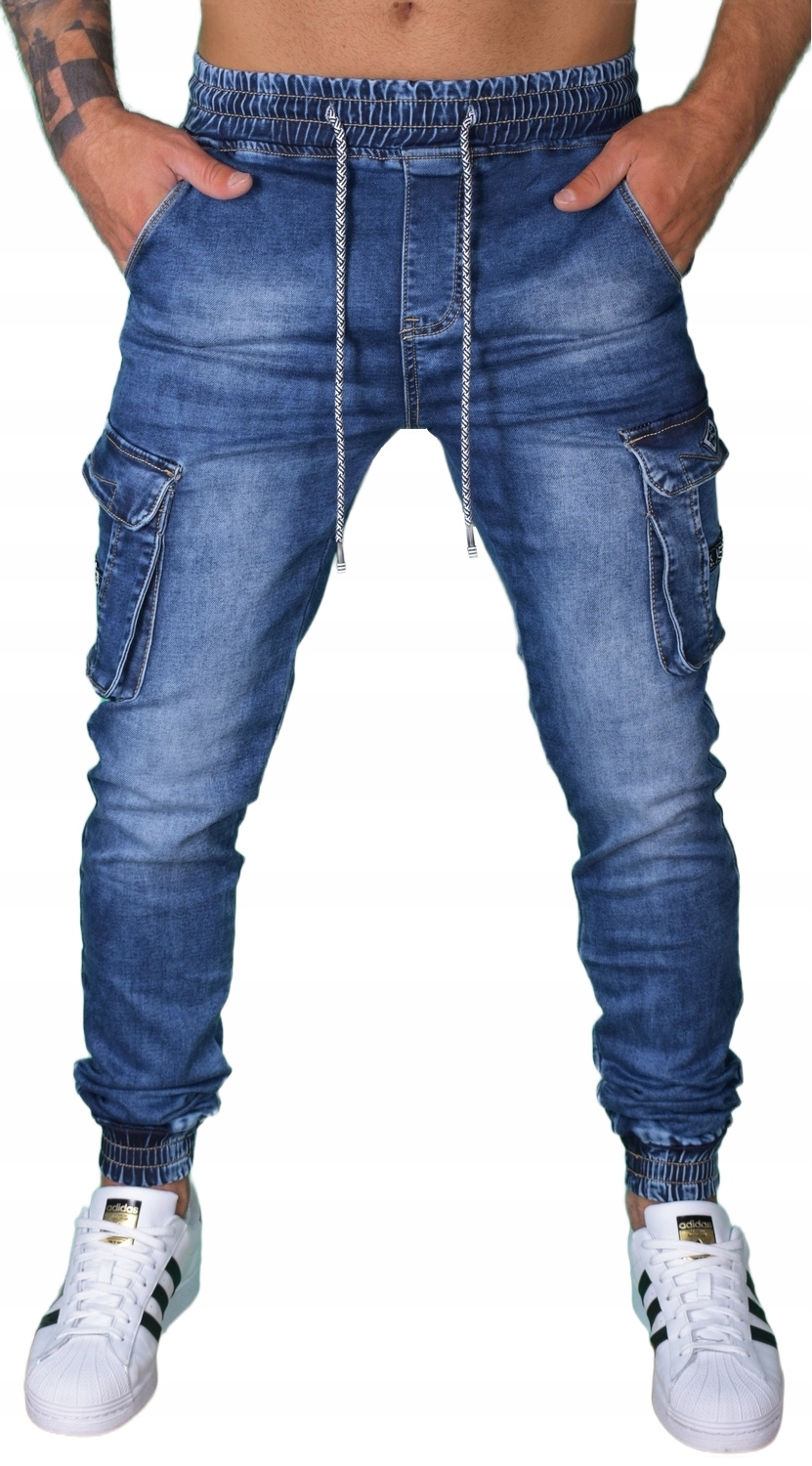 BOJÓWKI JOGGERY MĘSKIE SPODNIE JEANSOWE Marka inna