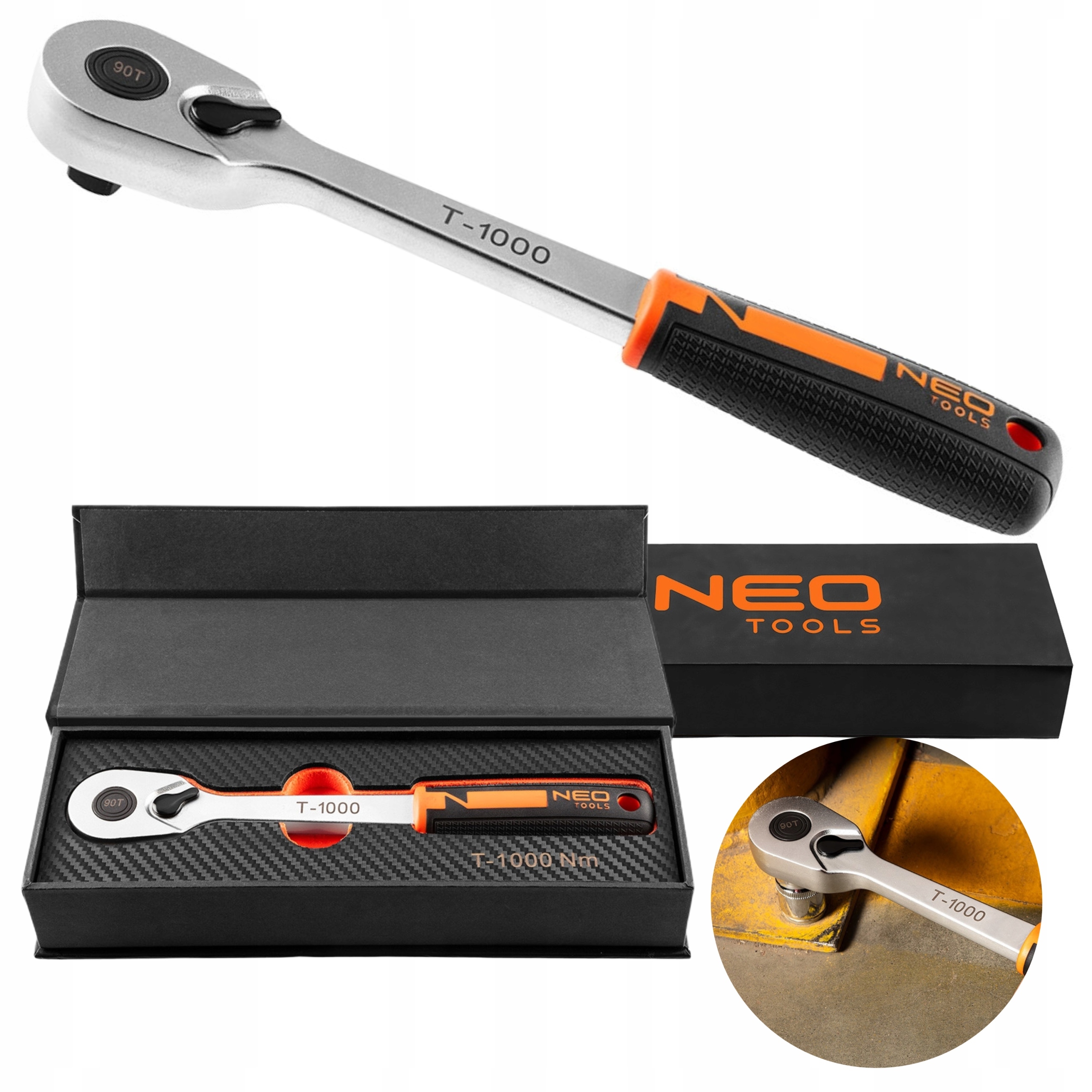 

Neo Grzechotka T-1000 1/2' 90 zębów 1000Nm 10-300