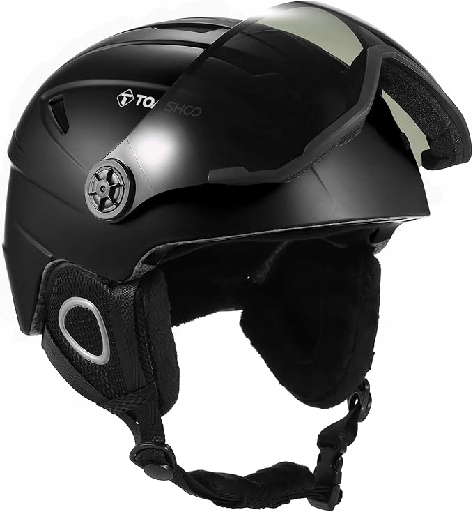 Kask Narciarski Snowboardowy Tomshoo Czarny Rozmiar L 59-61 CM