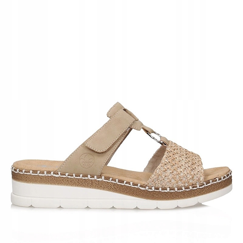 Béžové každodenní nazouváky na platformě Rieker V1243-60