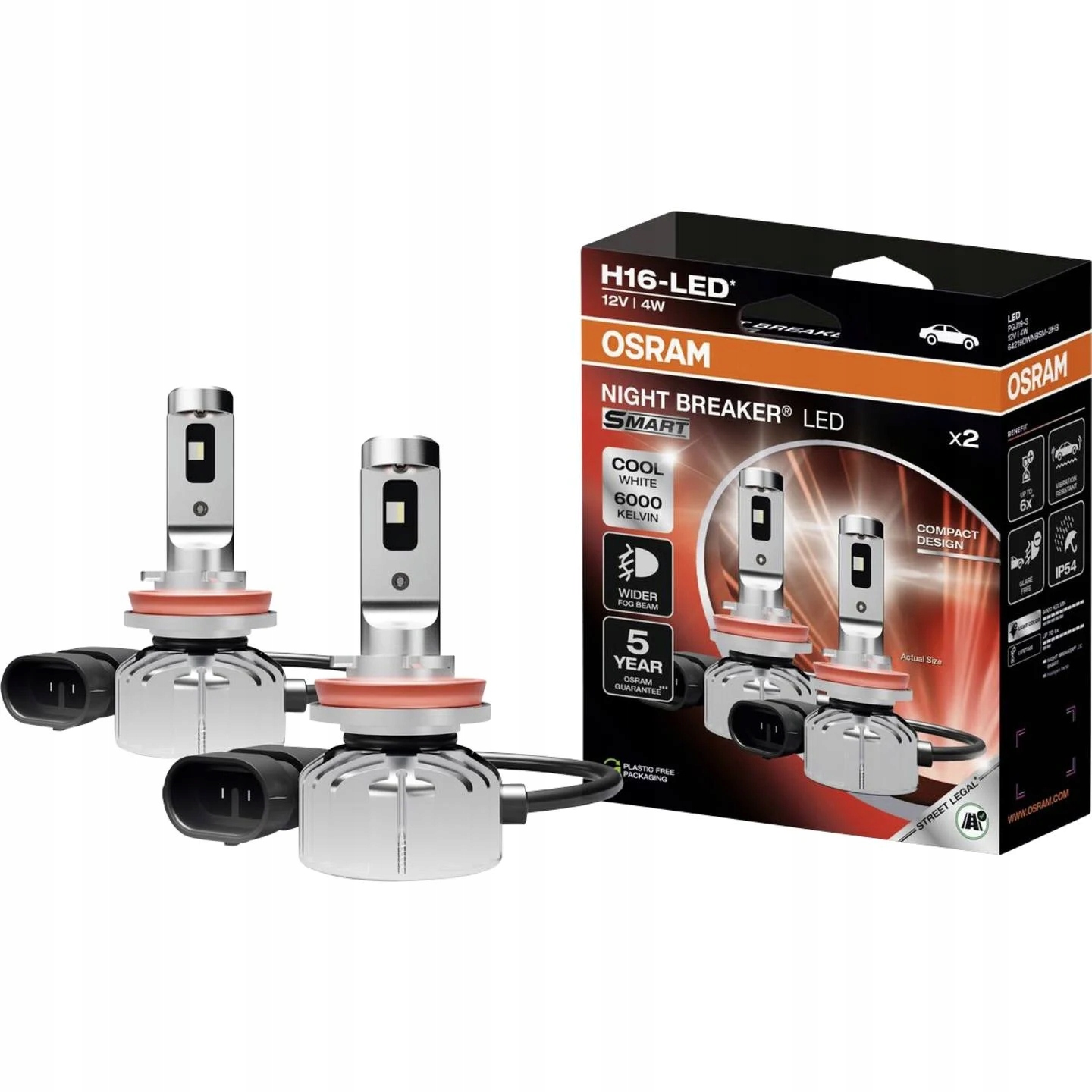Osram Led Protihmlové Led žiarovky Night Breaker Smart H16 12V