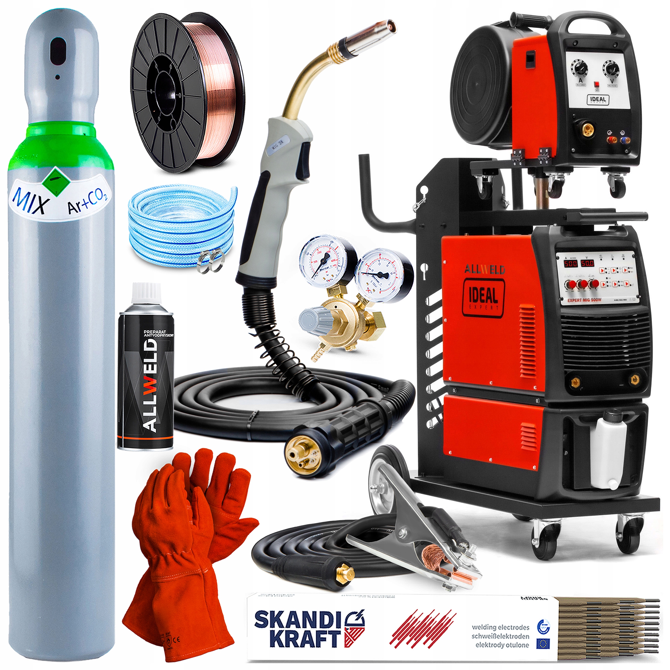 Svařovací Stroj Migomat Ideal Mig 500W Mag Mma Hliník Synergie 400V 500A Igbt