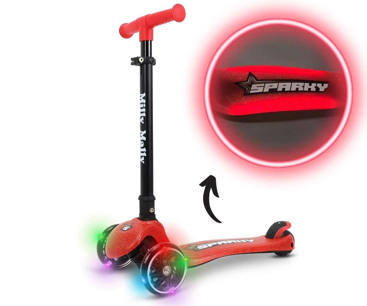 Milly Mally Hulajnoga Scooter Sparky Red dla przedszkolaka 3-5 lat