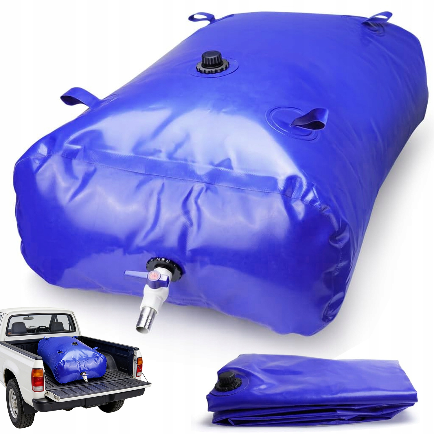 Skládací Nádoba Na Vodu 350 L, Modrá, Přepravní Nádrž 100X70X50 CM