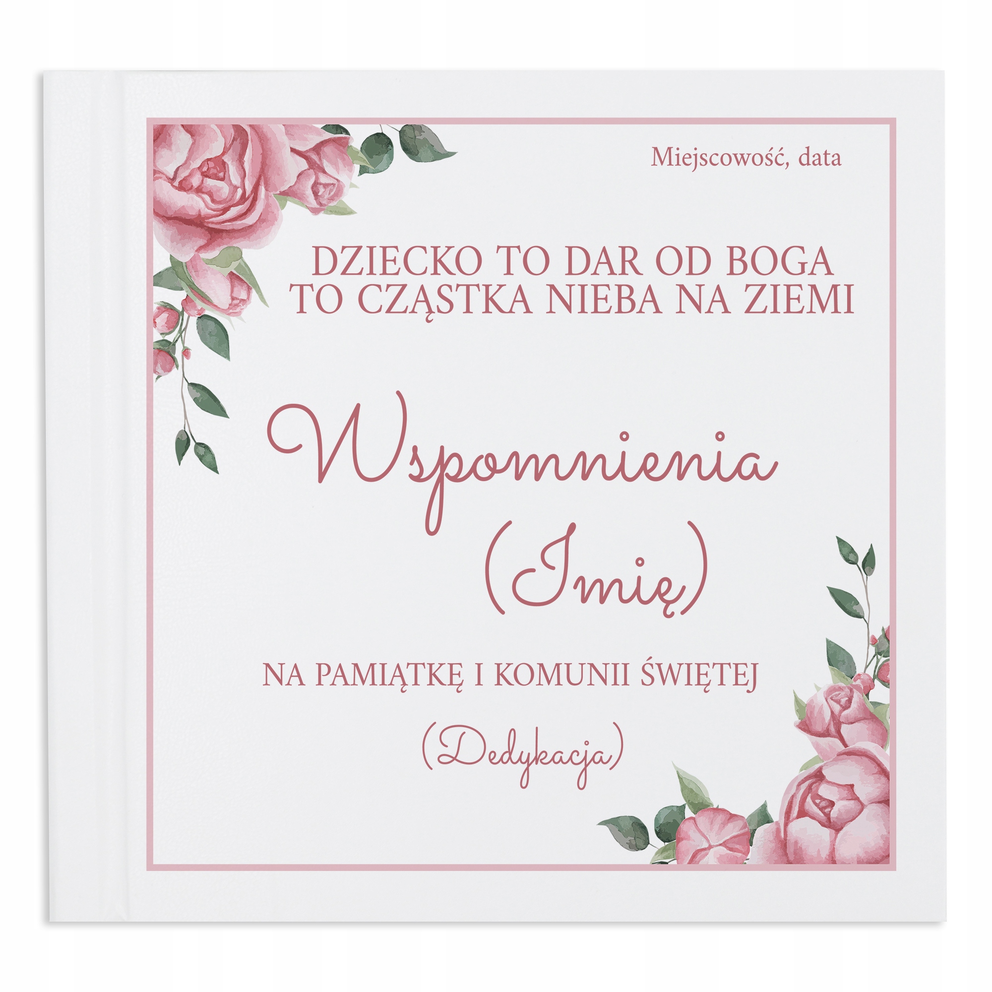 Album Vlepované fotografie Černý Dárek K Prvnímu Svatému Přijímání Personalizovaný Citát Jméno