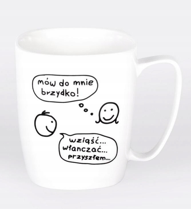 Směšné Dárky Keramický Hrnek s uchem Mluv ke mně Ošklivě