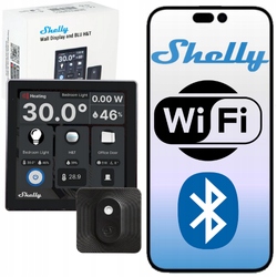 Shelly Wall Display 4” czarny czujnik H&t – panel sterowania smart home