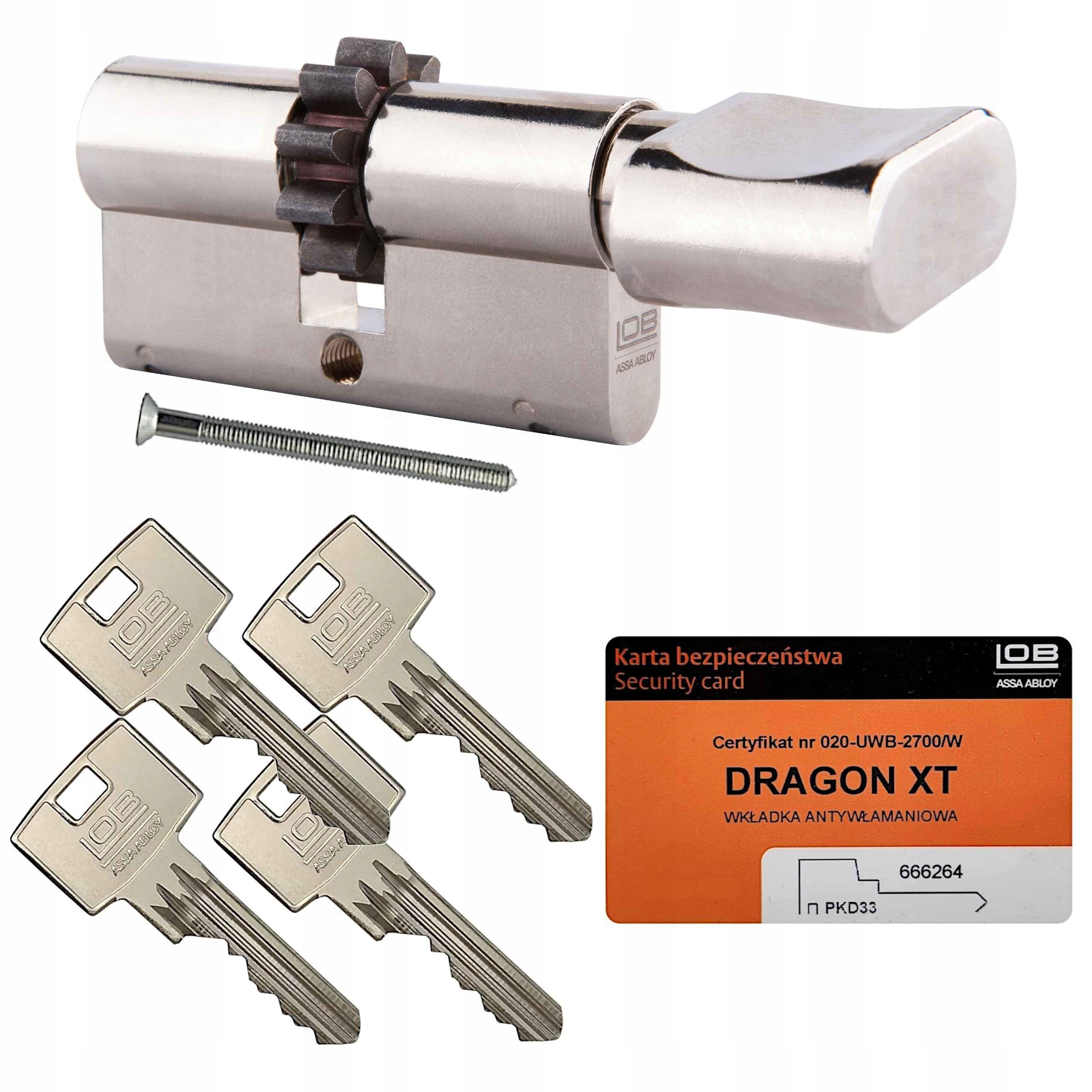 vložka Lob Dragon Xt 30/45GZ s knoflíkem a ozubeným kolem z niklu