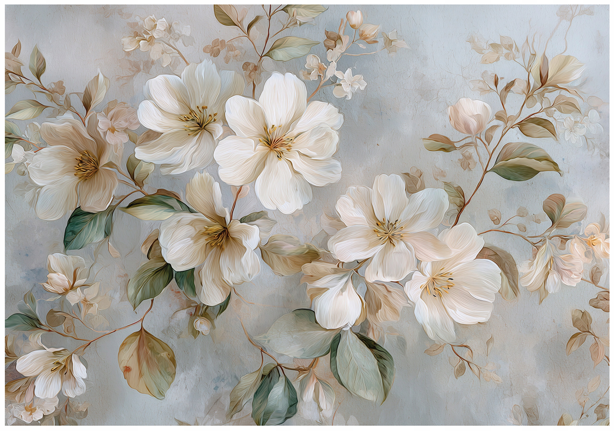 Fototapeta Biela Kvety Vintage Tapeta Do Predsiene Kancelárie 350x250