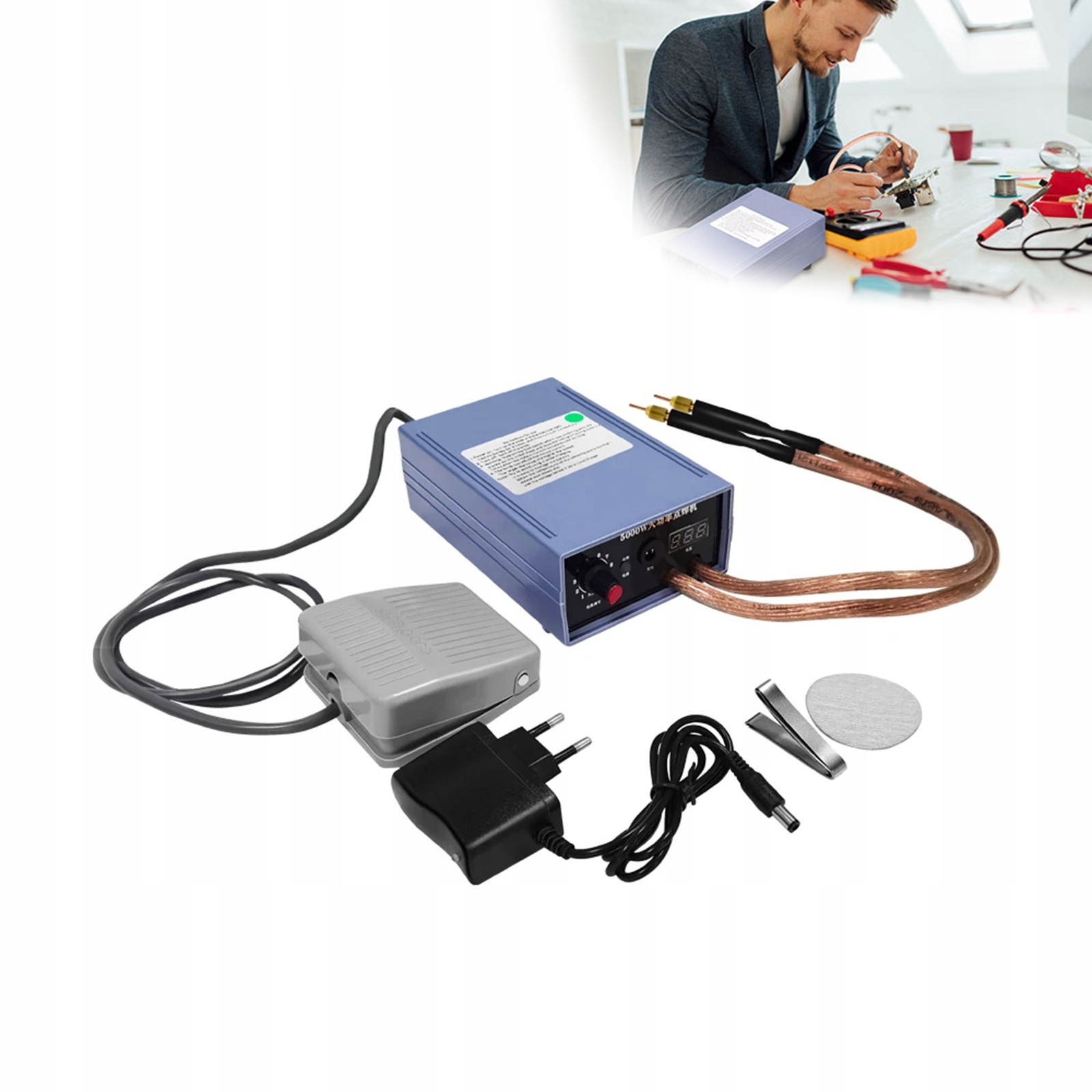 Ruční Bodová Svářečka S Vysokým Výkonem 5000 W, Akumulátorová Svářečka