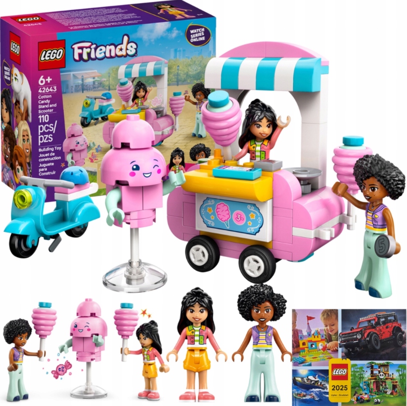 Lego Friends Przyjaciele Stojak I Hulajnoga Z Waty Cukrowej Stoisko Z Wata