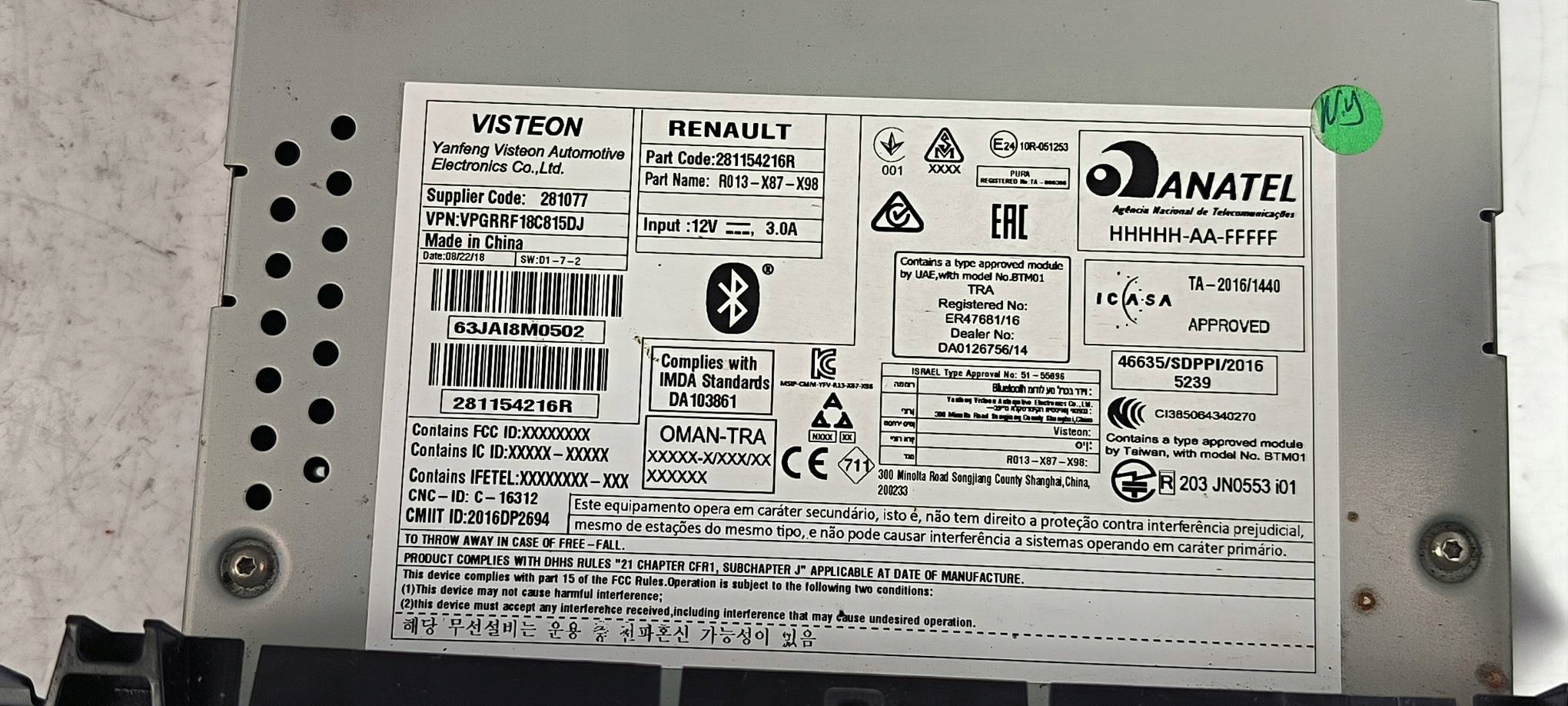 RADIO 281154216R RENAULT CLIO IV