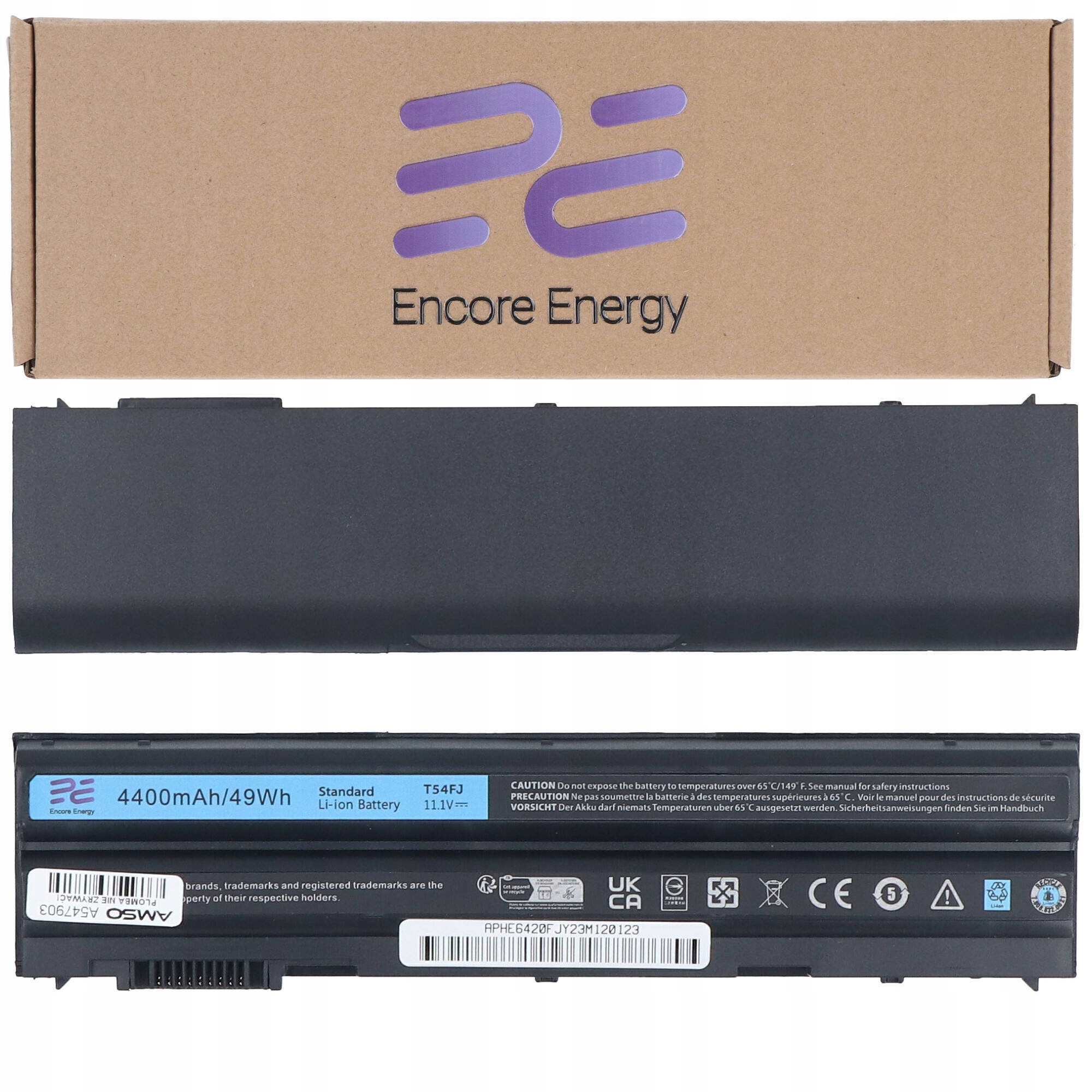 Bateria T54FJ do laptopa Dell Latitude E5530 E6430 4400mAh Encore Energy