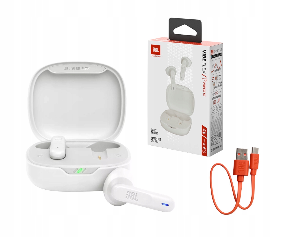 Slúchadlá Jbl Vibe Flex White Jblvflexwht