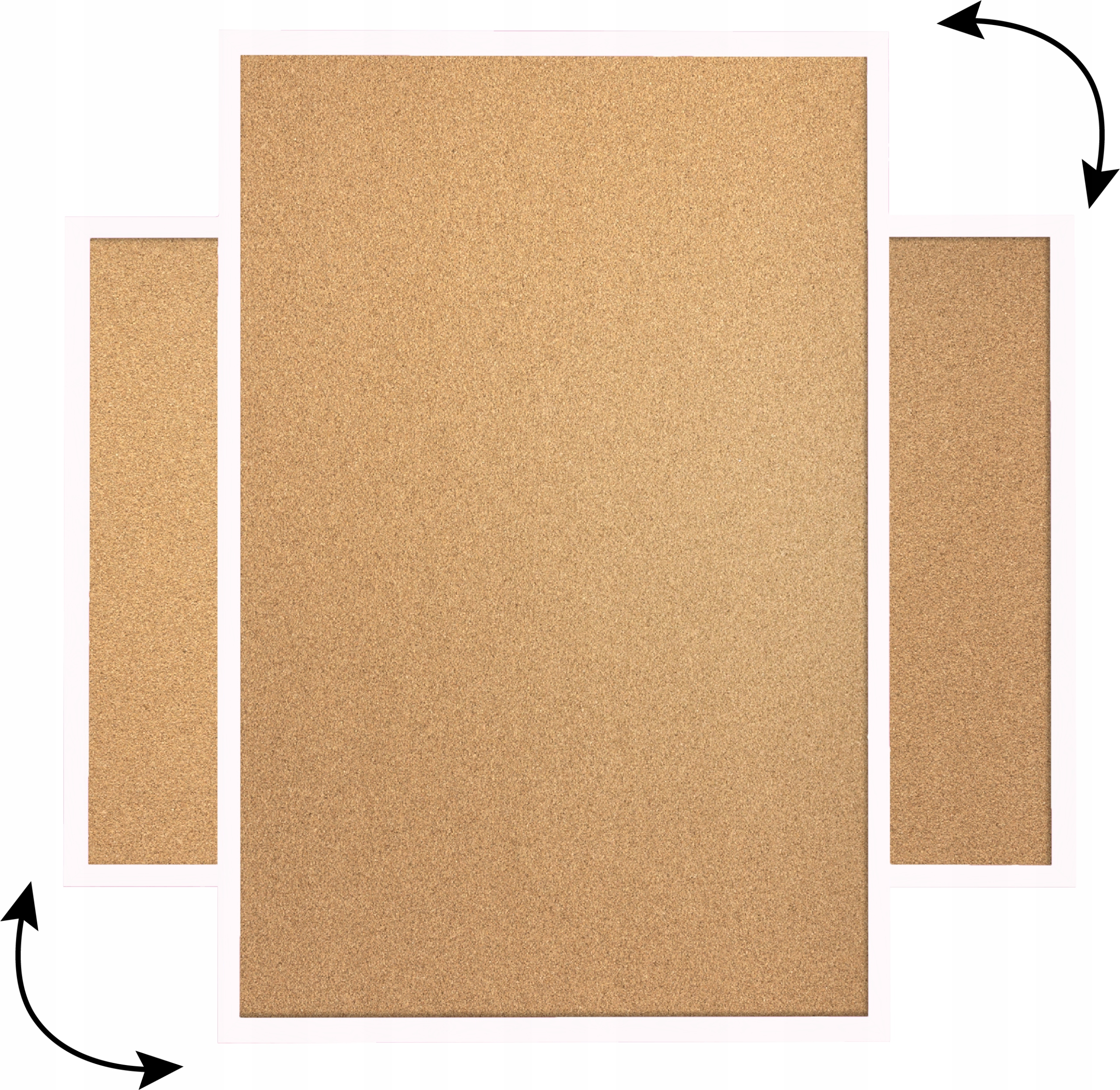 Biała tablica korkowa 90x60 drewniana + pinezki Długość (cm) 60 cm