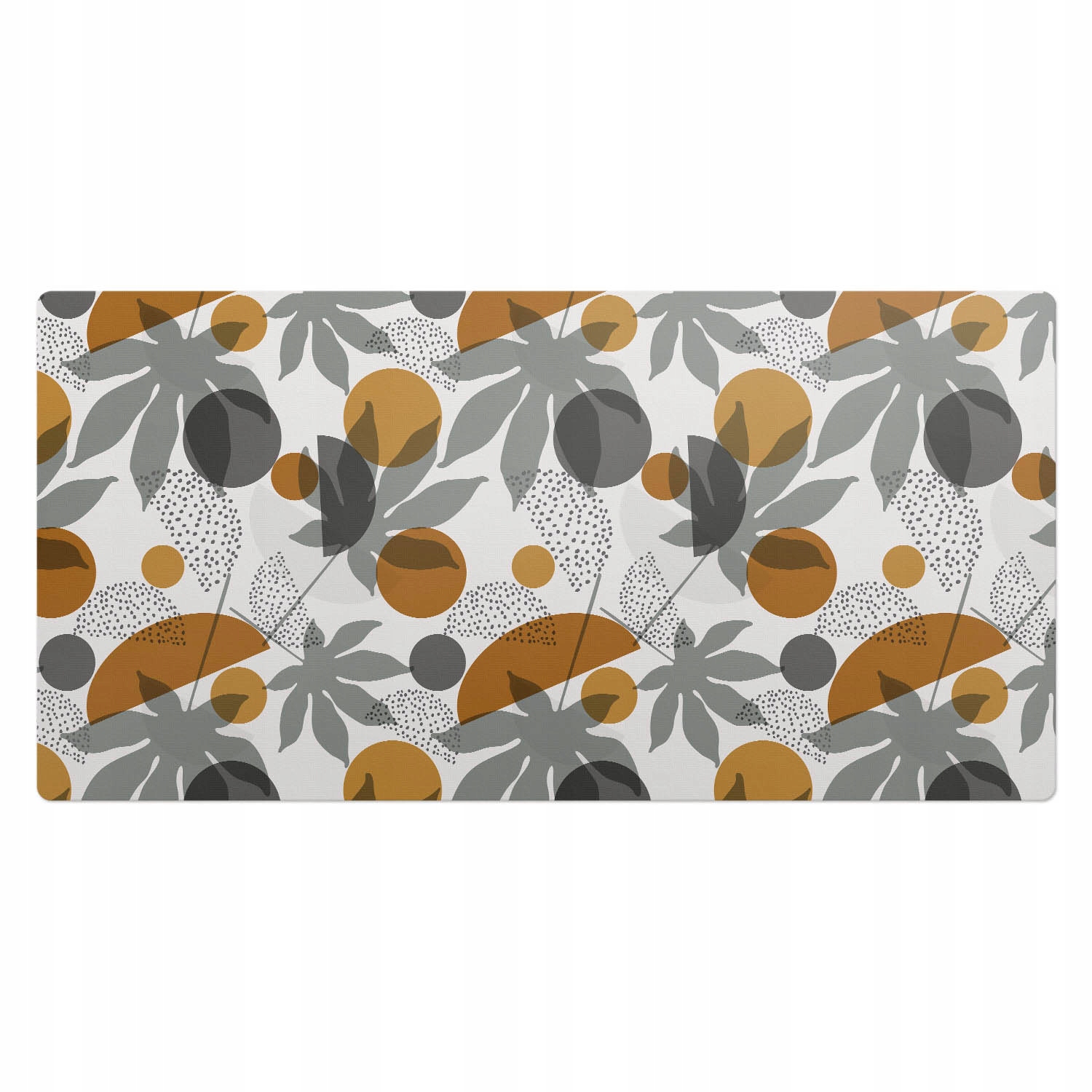 Podložka na psací stůl pro hráče Vzor listů v geometrických tvarech 100 x 50 cm