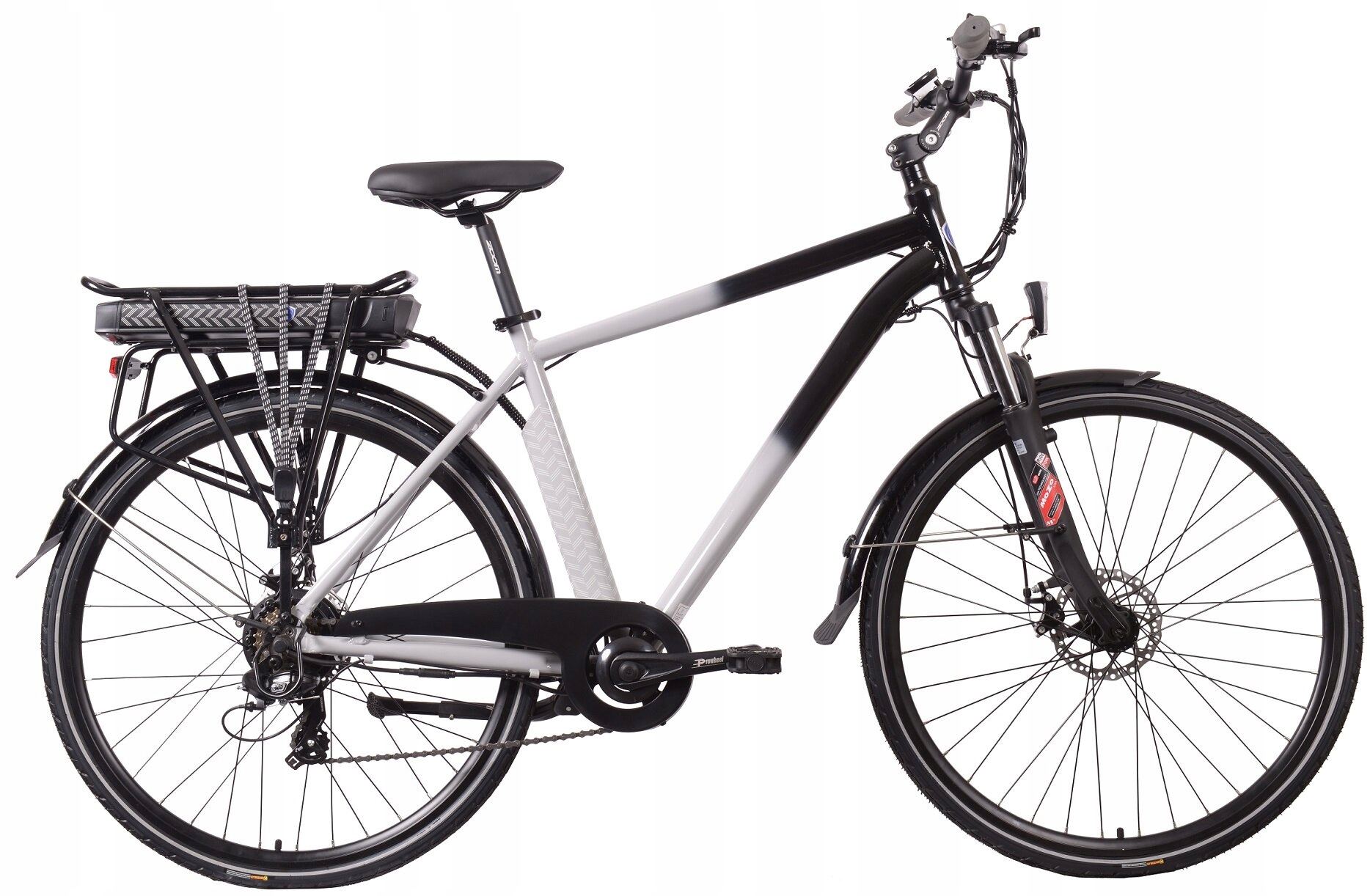 Rower elektryczny Lancia Ypsilon Estro M20 rama 20 cali koło 28 szary 250 W