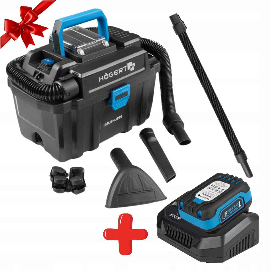 Odkurzacz Walizkowy 18V Sucho Mokro Dmuchawa Plus Akumulator I Ładowarka