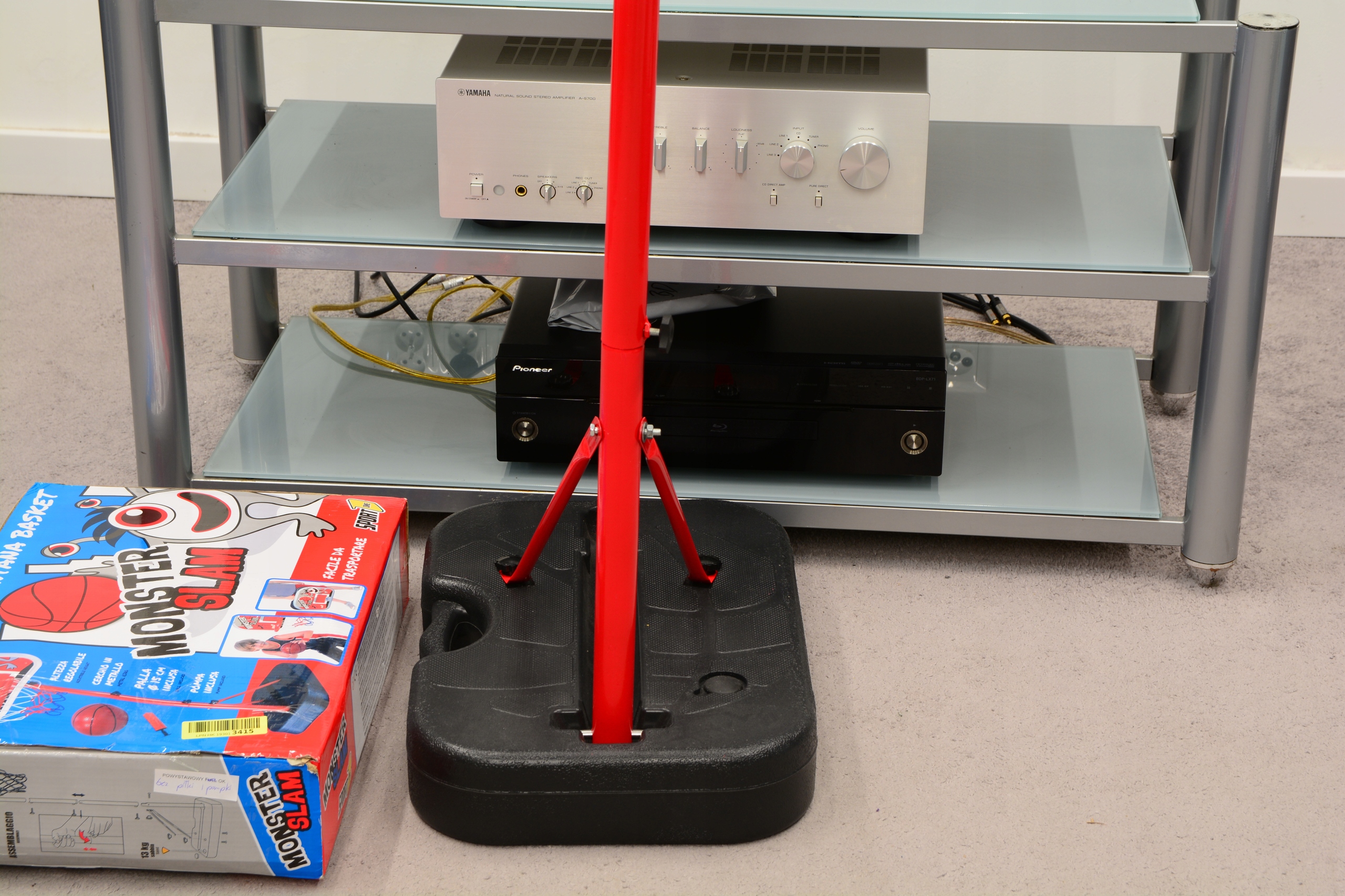 przenośny stojący kosz do koszykówki do gry w koszykówkę dla dzieci Kod producenta Sport1 Monster Slam, kosz do koszykówki