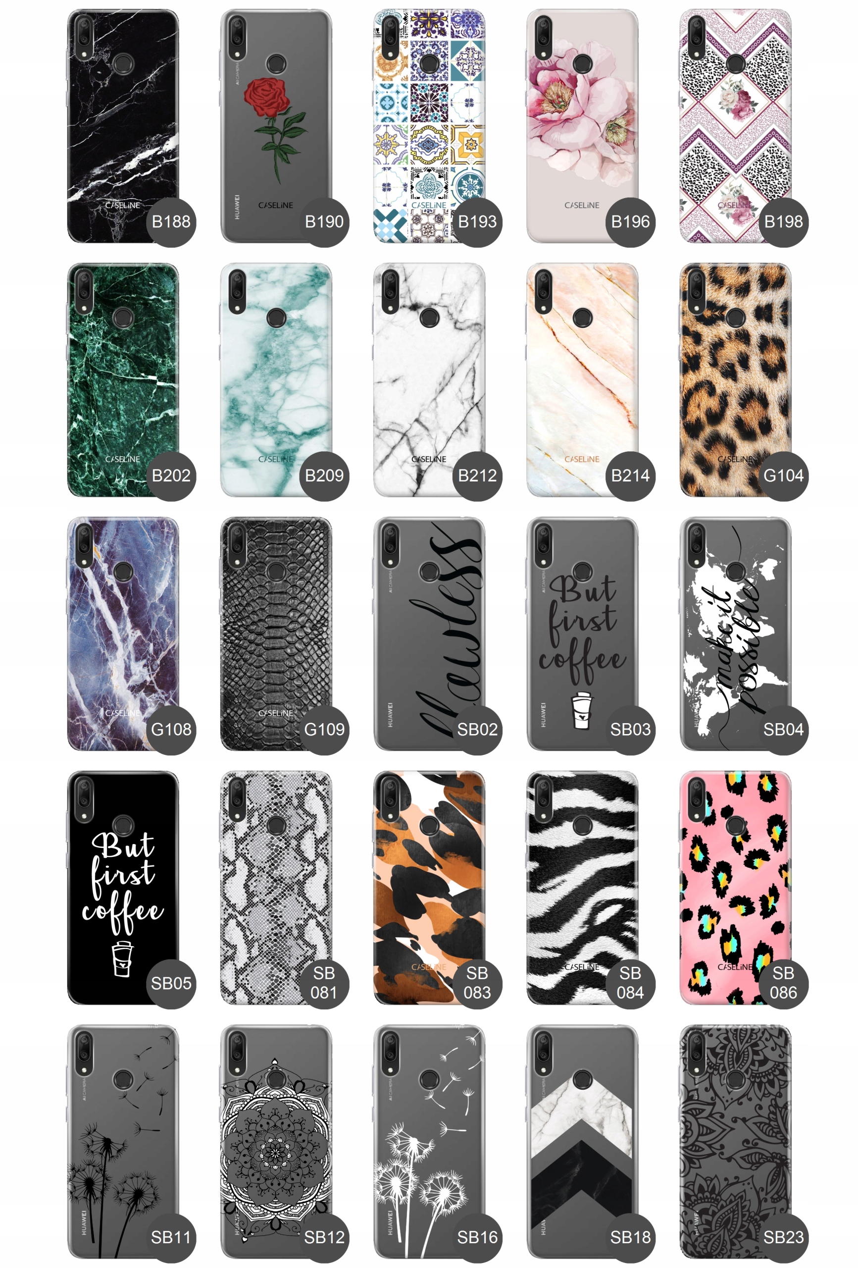 Etui do HUAWEI Y7 2019 case slim guma wzory