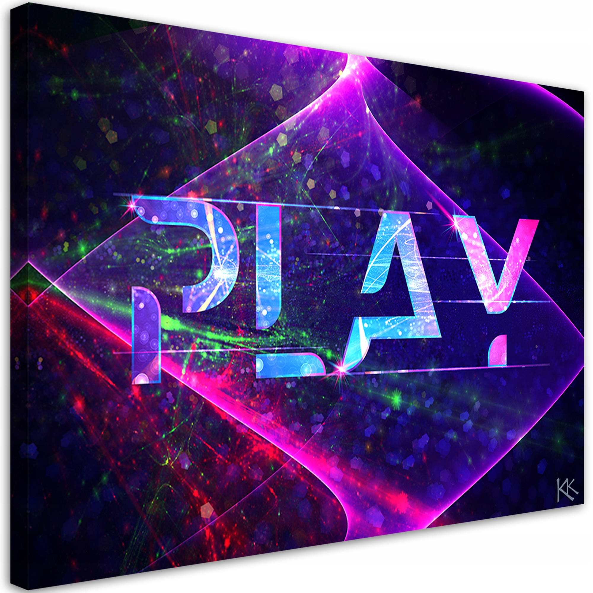Obraz na plátne, Nápis play abstrakcia 90x60