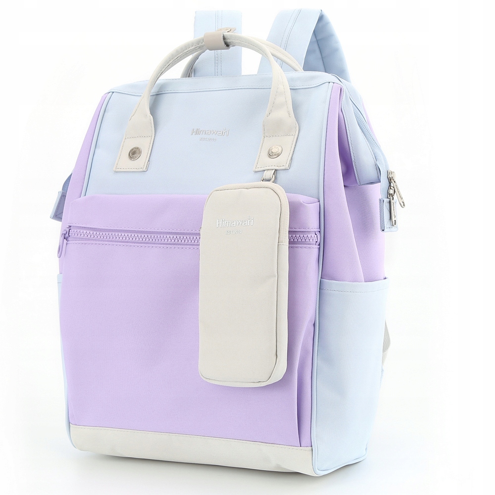 Damski plecak szkolny Himawari 1027 na laptopa 15 etui jniebiesko-fiolet