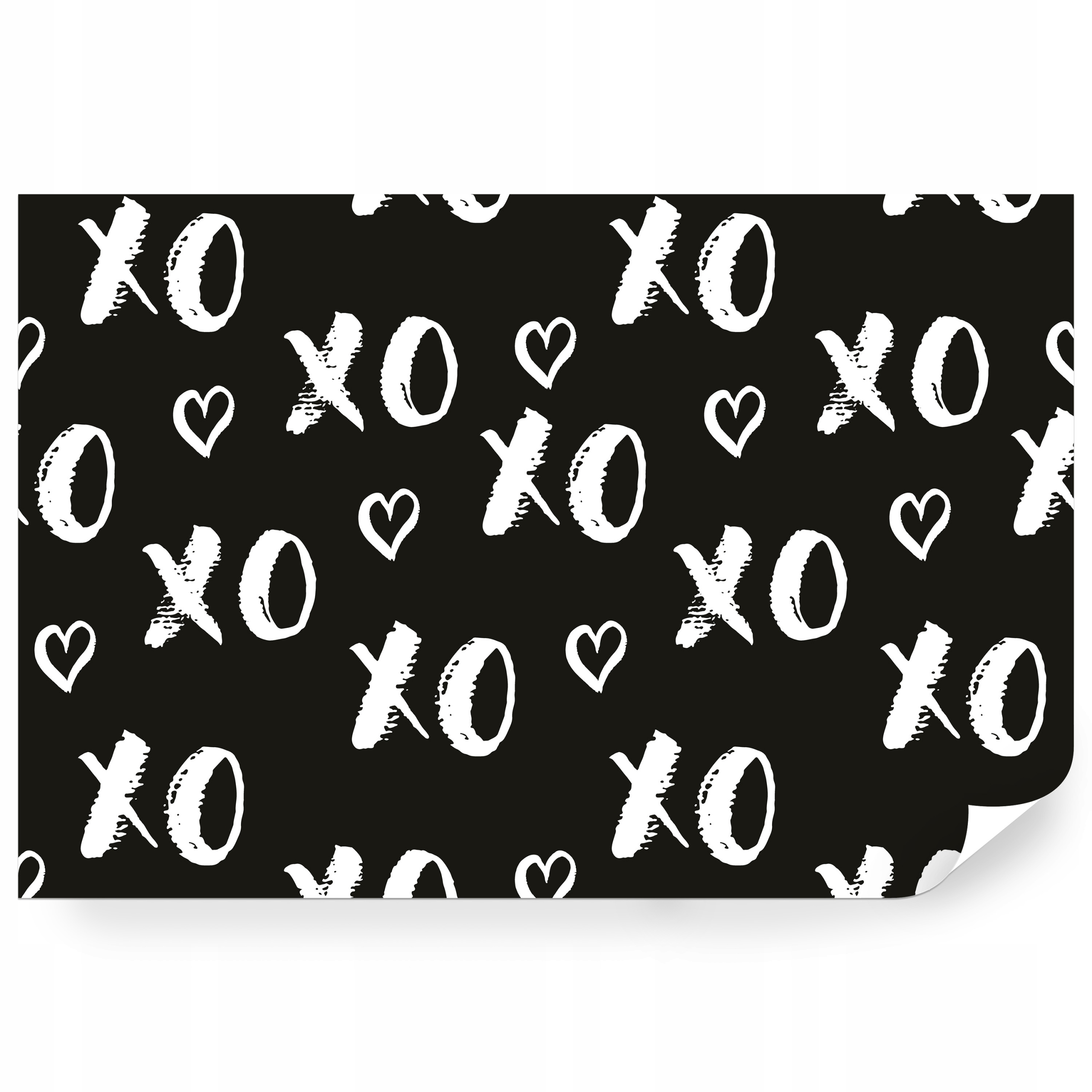 Fototapeta samolepicí Ilustrace Xoxo Znaky Štětce Srdce 315 x 210 cm