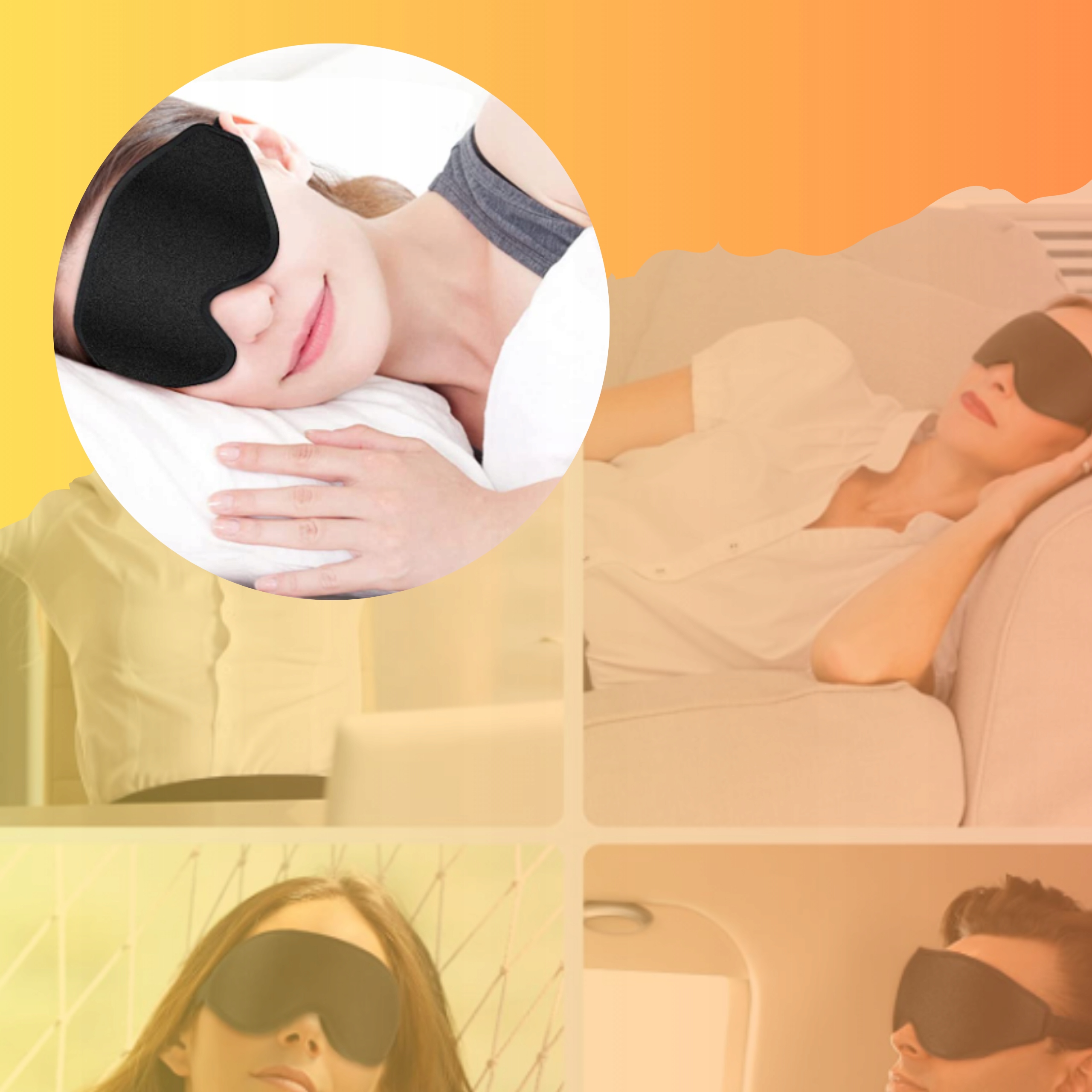 OPASKA MASKA NA OCZY DO SPANIA SNU POLIESTER 3D Marka inny