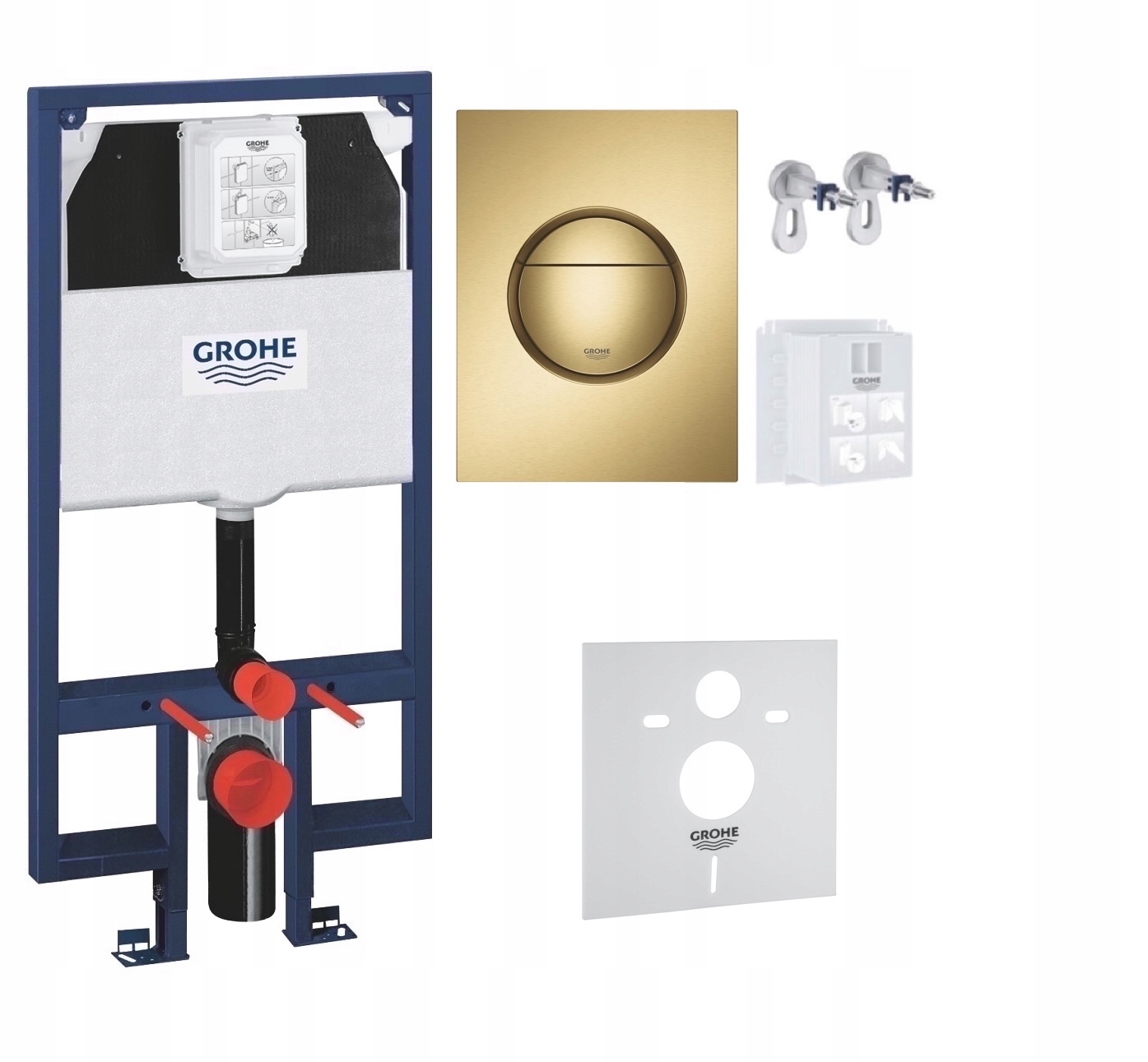 Kompletný podomietkový Wc set 5v1 – rošt Grohe Slim+ tlačidlo